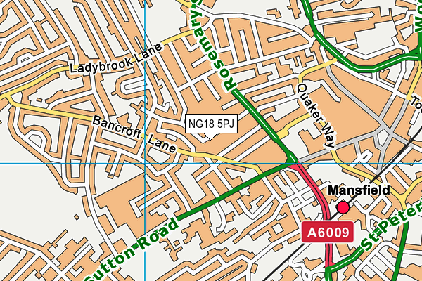 NG18 5PJ map - OS VectorMap District (Ordnance Survey) NG18 5PJ map - OS VectorMap District (Ordnance Survey)