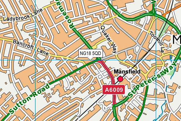NG18 5QD map - OS VectorMap District (Ordnance Survey) NG18 5QD map - OS VectorMap District (Ordnance Survey)