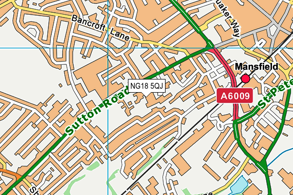 NG18 5QJ map - OS VectorMap District (Ordnance Survey) NG18 5QJ map - OS VectorMap District (Ordnance Survey)