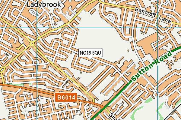 NG18 5QU map - OS VectorMap District (Ordnance Survey) NG18 5QU map - OS VectorMap District (Ordnance Survey)