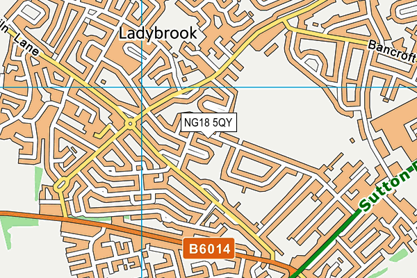 NG18 5QY map - OS VectorMap District (Ordnance Survey) NG18 5QY map - OS VectorMap District (Ordnance Survey)