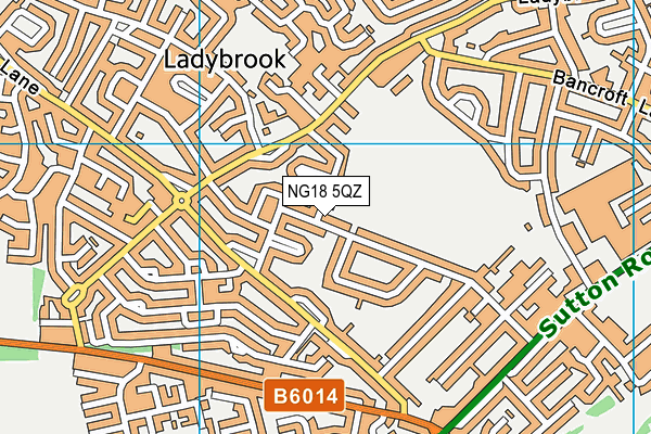 NG18 5QZ map - OS VectorMap District (Ordnance Survey) NG18 5QZ map - OS VectorMap District (Ordnance Survey)