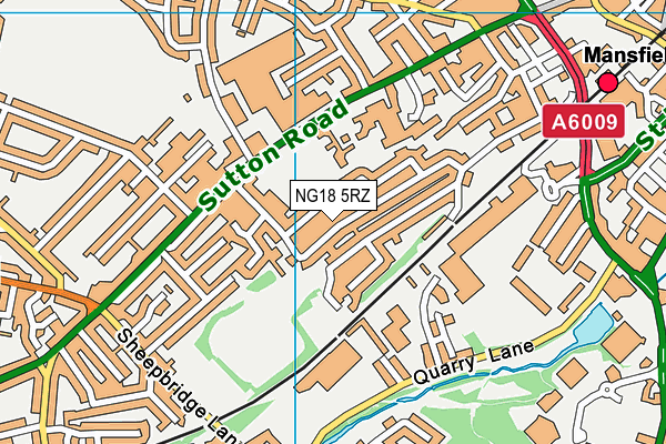 NG18 5RZ map - OS VectorMap District (Ordnance Survey) NG18 5RZ map - OS VectorMap District (Ordnance Survey)