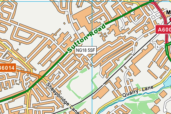 NG18 5SF map - OS VectorMap District (Ordnance Survey) NG18 5SF map - OS VectorMap District (Ordnance Survey)