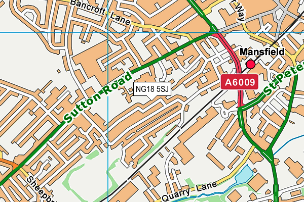 NG18 5SJ map - OS VectorMap District (Ordnance Survey) NG18 5SJ map - OS VectorMap District (Ordnance Survey)