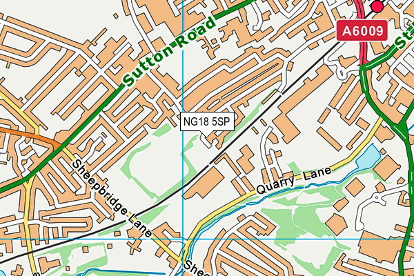 NG18 5SP map - OS VectorMap District (Ordnance Survey) NG18 5SP map - OS VectorMap District (Ordnance Survey)