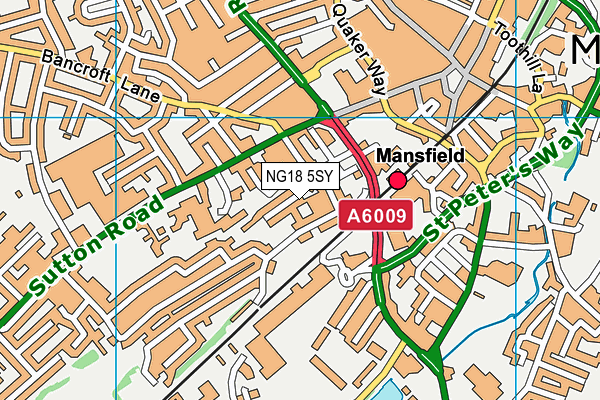 NG18 5SY map - OS VectorMap District (Ordnance Survey) NG18 5SY map - OS VectorMap District (Ordnance Survey)