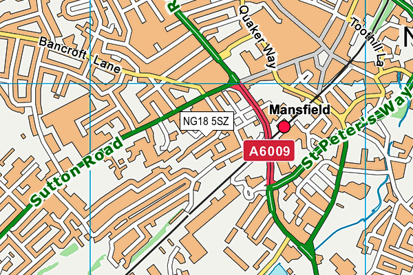 NG18 5SZ map - OS VectorMap District (Ordnance Survey) NG18 5SZ map - OS VectorMap District (Ordnance Survey)