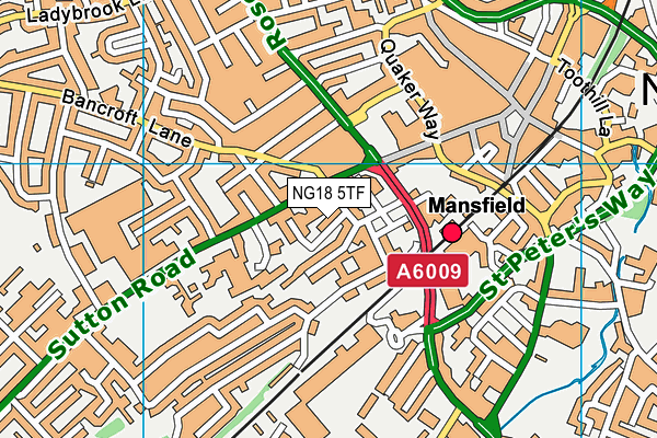 NG18 5TF map - OS VectorMap District (Ordnance Survey) NG18 5TF map - OS VectorMap District (Ordnance Survey)