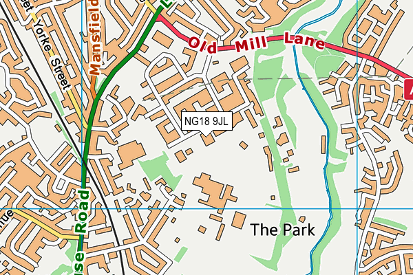 NG18 9JL map - OS VectorMap District (Ordnance Survey) NG18 9JL map - OS VectorMap District (Ordnance Survey)
