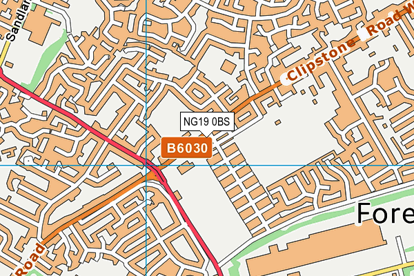NG19 0BS map - OS VectorMap District (Ordnance Survey) NG19 0BS map - OS VectorMap District (Ordnance Survey)