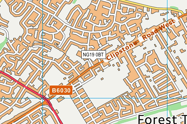 NG19 0BT map - OS VectorMap District (Ordnance Survey) NG19 0BT map - OS VectorMap District (Ordnance Survey)
