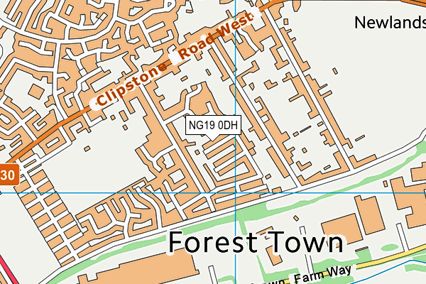 NG19 0DH map - OS VectorMap District (Ordnance Survey) NG19 0DH map - OS VectorMap District (Ordnance Survey)