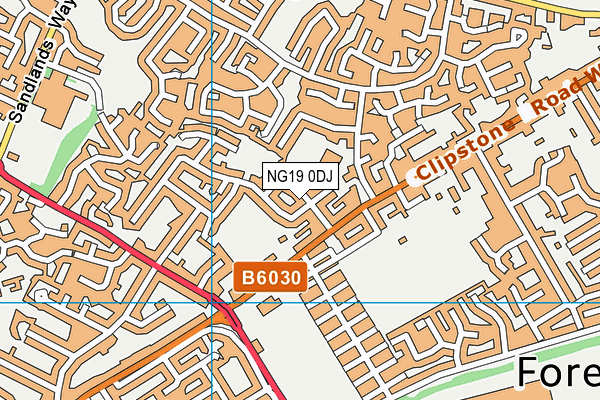 NG19 0DJ map - OS VectorMap District (Ordnance Survey) NG19 0DJ map - OS VectorMap District (Ordnance Survey)