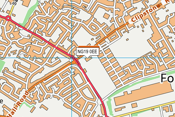 NG19 0EE map - OS VectorMap District (Ordnance Survey) NG19 0EE map - OS VectorMap District (Ordnance Survey)