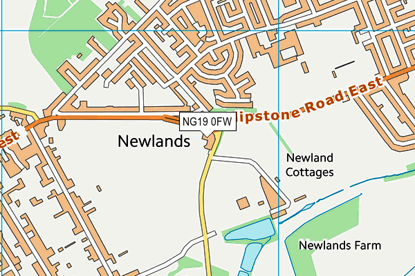 NG19 0FW map - OS VectorMap District (Ordnance Survey) NG19 0FW map - OS VectorMap District (Ordnance Survey)