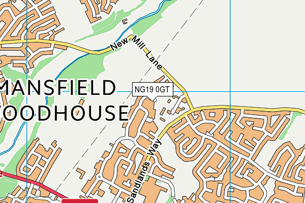 NG19 0GT map - OS VectorMap District (Ordnance Survey) NG19 0GT map - OS VectorMap District (Ordnance Survey)