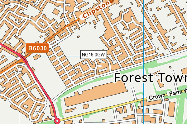 NG19 0GW map - OS VectorMap District (Ordnance Survey) NG19 0GW map - OS VectorMap District (Ordnance Survey)