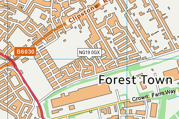 NG19 0GX map - OS VectorMap District (Ordnance Survey) NG19 0GX map - OS VectorMap District (Ordnance Survey)