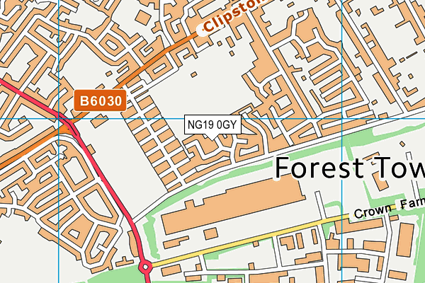 NG19 0GY map - OS VectorMap District (Ordnance Survey) NG19 0GY map - OS VectorMap District (Ordnance Survey)