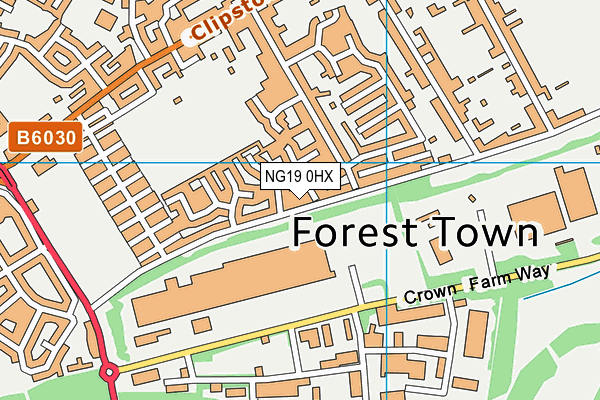 NG19 0HX map - OS VectorMap District (Ordnance Survey) NG19 0HX map - OS VectorMap District (Ordnance Survey)