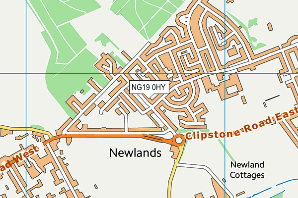 NG19 0HY map - OS VectorMap District (Ordnance Survey) NG19 0HY map - OS VectorMap District (Ordnance Survey)
