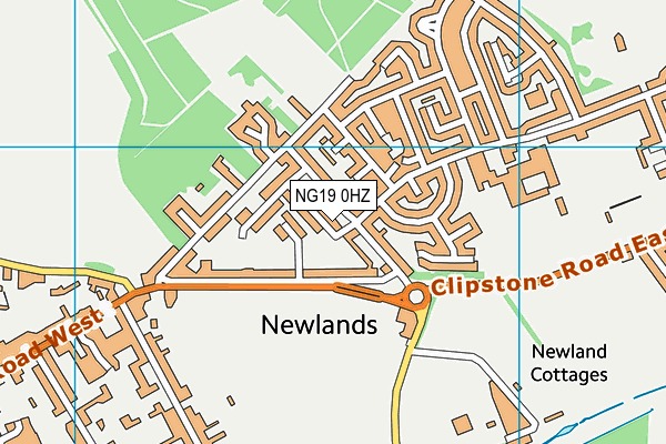 NG19 0HZ map - OS VectorMap District (Ordnance Survey) NG19 0HZ map - OS VectorMap District (Ordnance Survey)