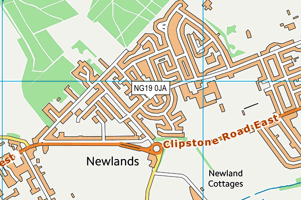 NG19 0JA map - OS VectorMap District (Ordnance Survey) NG19 0JA map - OS VectorMap District (Ordnance Survey)