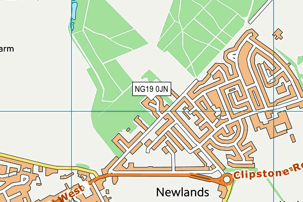 NG19 0JN map - OS VectorMap District (Ordnance Survey) NG19 0JN map - OS VectorMap District (Ordnance Survey)