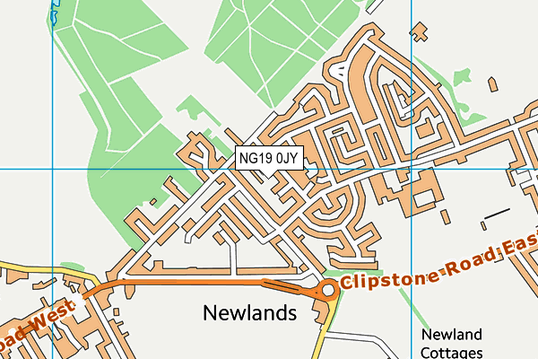 NG19 0JY map - OS VectorMap District (Ordnance Survey) NG19 0JY map - OS VectorMap District (Ordnance Survey)