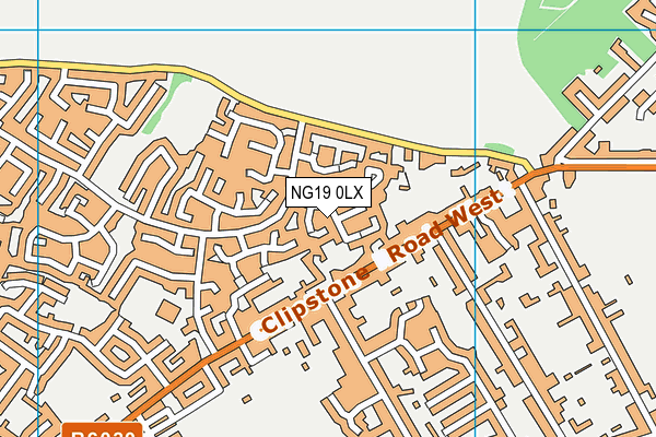 NG19 0LX map - OS VectorMap District (Ordnance Survey) NG19 0LX map - OS VectorMap District (Ordnance Survey)