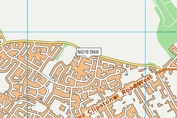 NG19 0NW map - OS VectorMap District (Ordnance Survey) NG19 0NW map - OS VectorMap District (Ordnance Survey)