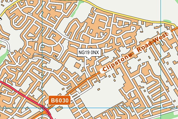 NG19 0NX map - OS VectorMap District (Ordnance Survey) NG19 0NX map - OS VectorMap District (Ordnance Survey)