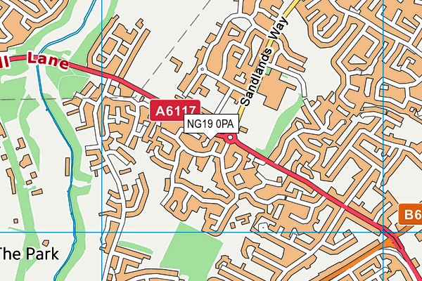 NG19 0PA map - OS VectorMap District (Ordnance Survey) NG19 0PA map - OS VectorMap District (Ordnance Survey)