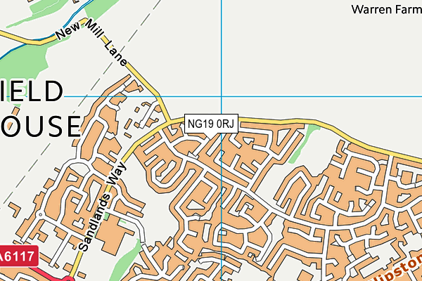 NG19 0RJ map - OS VectorMap District (Ordnance Survey) NG19 0RJ map - OS VectorMap District (Ordnance Survey)