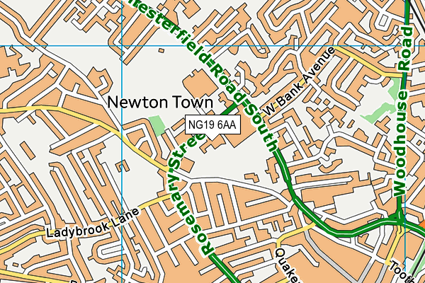 NG19 6AA map - OS VectorMap District (Ordnance Survey) NG19 6AA map - OS VectorMap District (Ordnance Survey)
