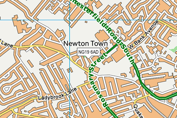 NG19 6AD map - OS VectorMap District (Ordnance Survey) NG19 6AD map - OS VectorMap District (Ordnance Survey)