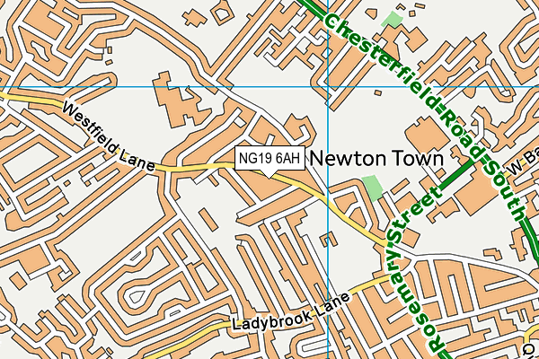 NG19 6AH map - OS VectorMap District (Ordnance Survey) NG19 6AH map - OS VectorMap District (Ordnance Survey)