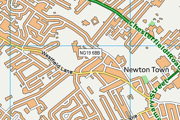 NG19 6BB map - OS VectorMap District (Ordnance Survey) NG19 6BB map - OS VectorMap District (Ordnance Survey)