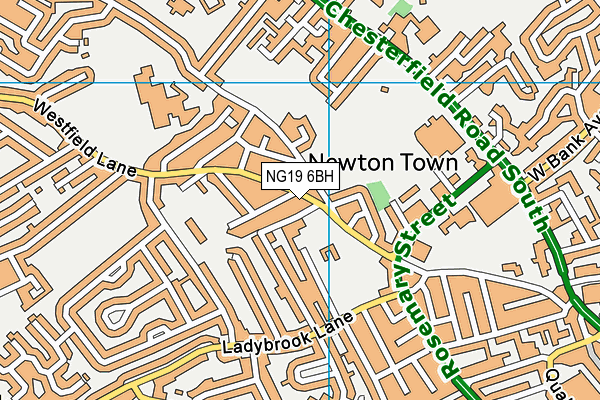 NG19 6BH map - OS VectorMap District (Ordnance Survey) NG19 6BH map - OS VectorMap District (Ordnance Survey)