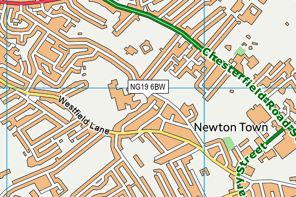 NG19 6BW map - OS VectorMap District (Ordnance Survey) NG19 6BW map - OS VectorMap District (Ordnance Survey)