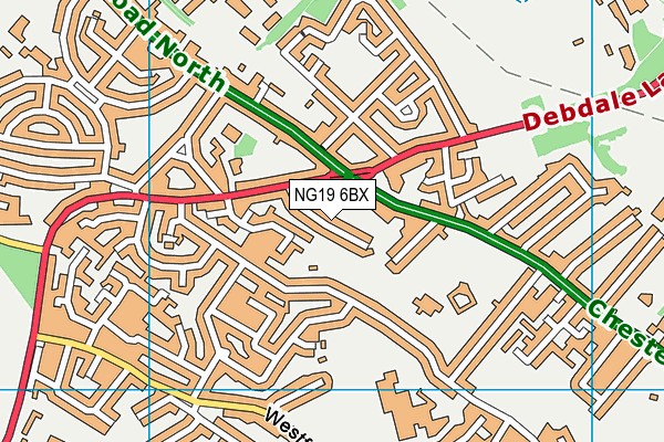 NG19 6BX map - OS VectorMap District (Ordnance Survey) NG19 6BX map - OS VectorMap District (Ordnance Survey)
