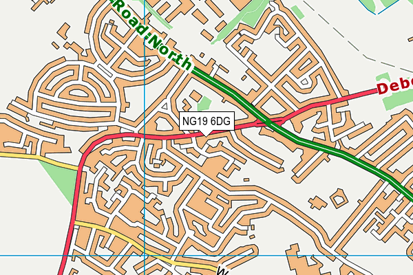 NG19 6DG map - OS VectorMap District (Ordnance Survey) NG19 6DG map - OS VectorMap District (Ordnance Survey)