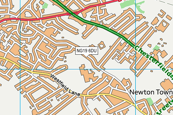 NG19 6DU map - OS VectorMap District (Ordnance Survey) NG19 6DU map - OS VectorMap District (Ordnance Survey)