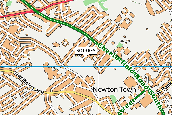 NG19 6FA map - OS VectorMap District (Ordnance Survey) NG19 6FA map - OS VectorMap District (Ordnance Survey)