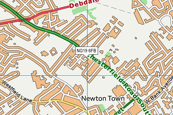 NG19 6FB map - OS VectorMap District (Ordnance Survey) NG19 6FB map - OS VectorMap District (Ordnance Survey)