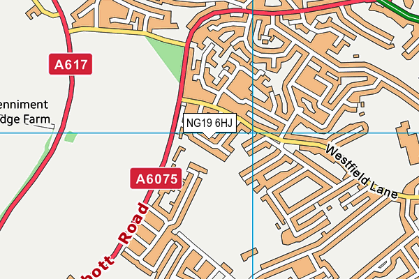 NG19 6HJ map - OS VectorMap District (Ordnance Survey) NG19 6HJ map - OS VectorMap District (Ordnance Survey)