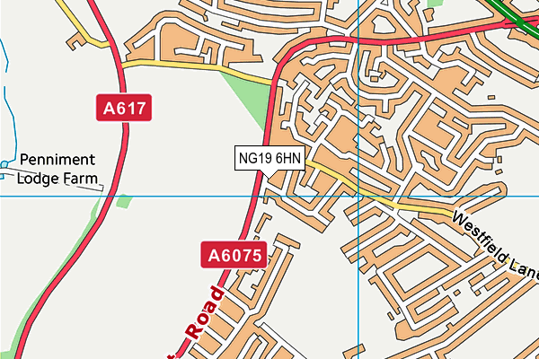 NG19 6HN map - OS VectorMap District (Ordnance Survey) NG19 6HN map - OS VectorMap District (Ordnance Survey)