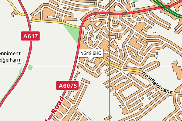 NG19 6HQ map - OS VectorMap District (Ordnance Survey) NG19 6HQ map - OS VectorMap District (Ordnance Survey)