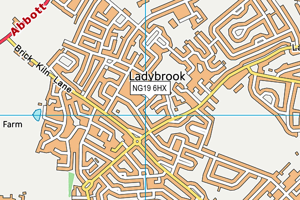 NG19 6HX map - OS VectorMap District (Ordnance Survey) NG19 6HX map - OS VectorMap District (Ordnance Survey)